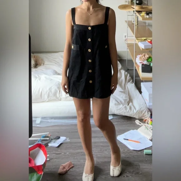 SOLD Vintage Chanel Mini Dress Babydoll Jane Birkin XS S petite Black